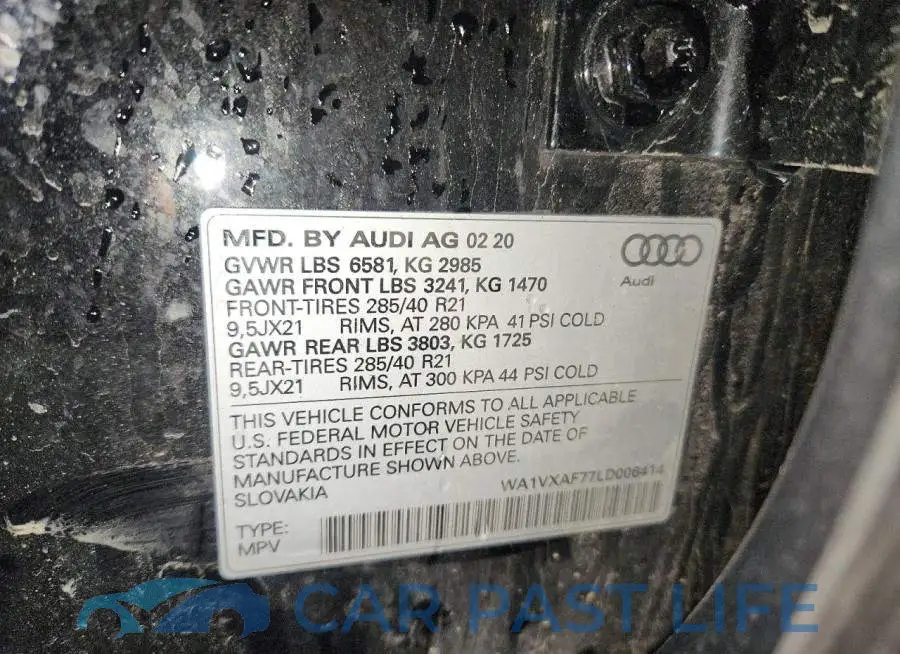 WA1VXAF77LD006414# 13