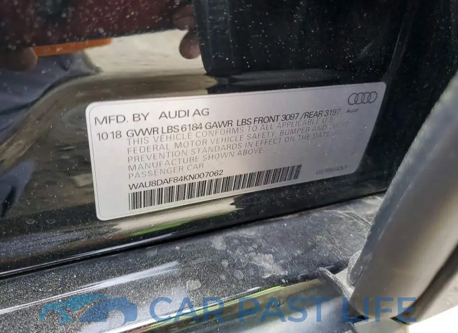 WAU8DAF84KN007062# 12