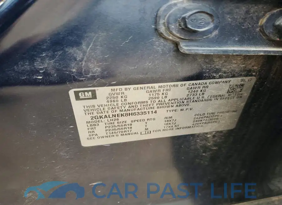 2GKALNEK8H6335114# 13