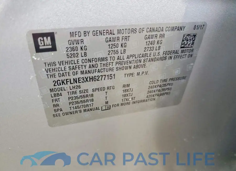 2GKFLNE3XH6277151# 13