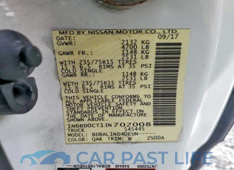1N6BD0CT1JN702008# 12