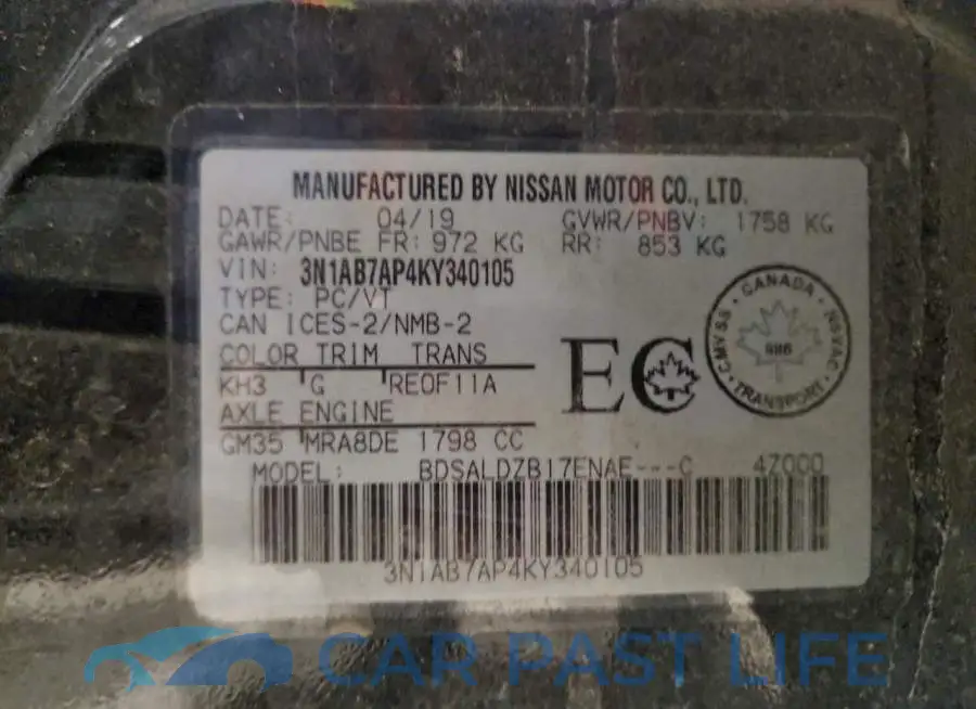 3N1AB7AP4KY340105# 13