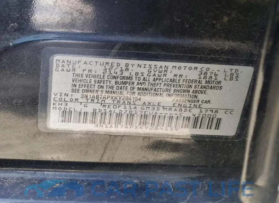 3N1AB7APXKY284154# 12