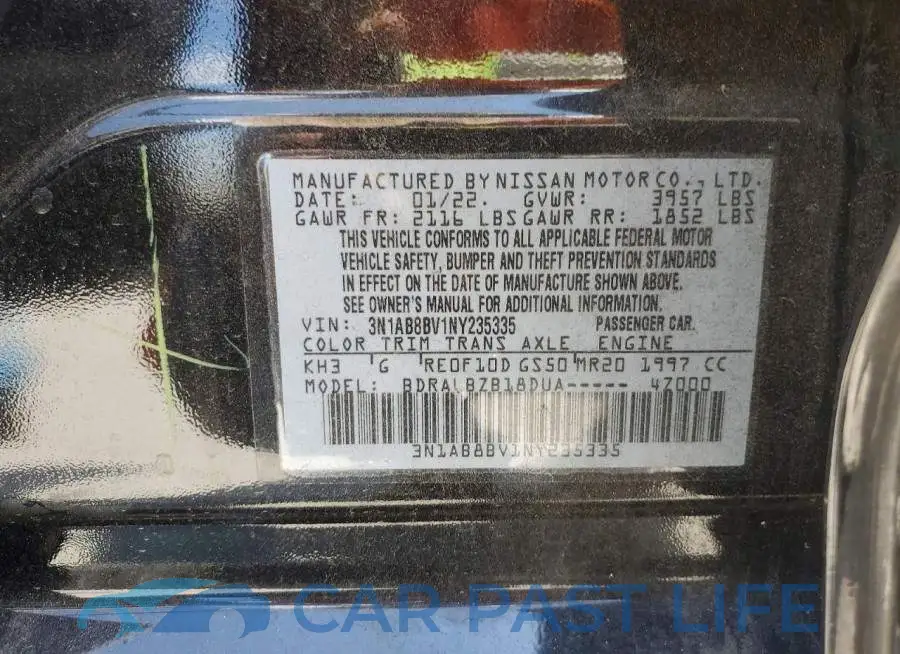 3N1AB8BV1NY235335# 12