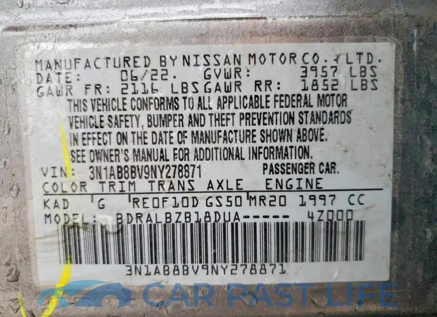 3N1AB8BV9NY278871# 13
