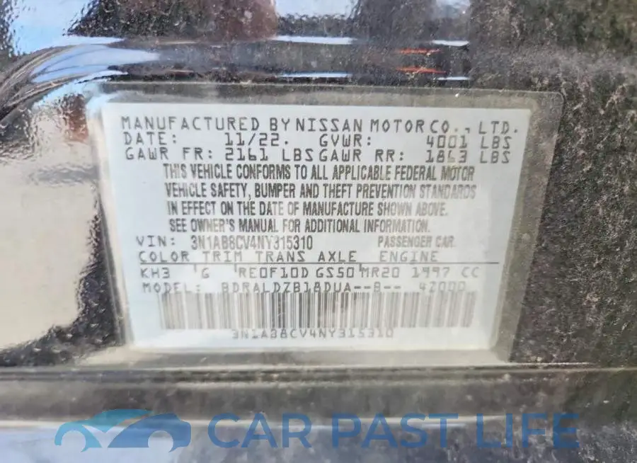 3N1AB8CV4NY315310# 12