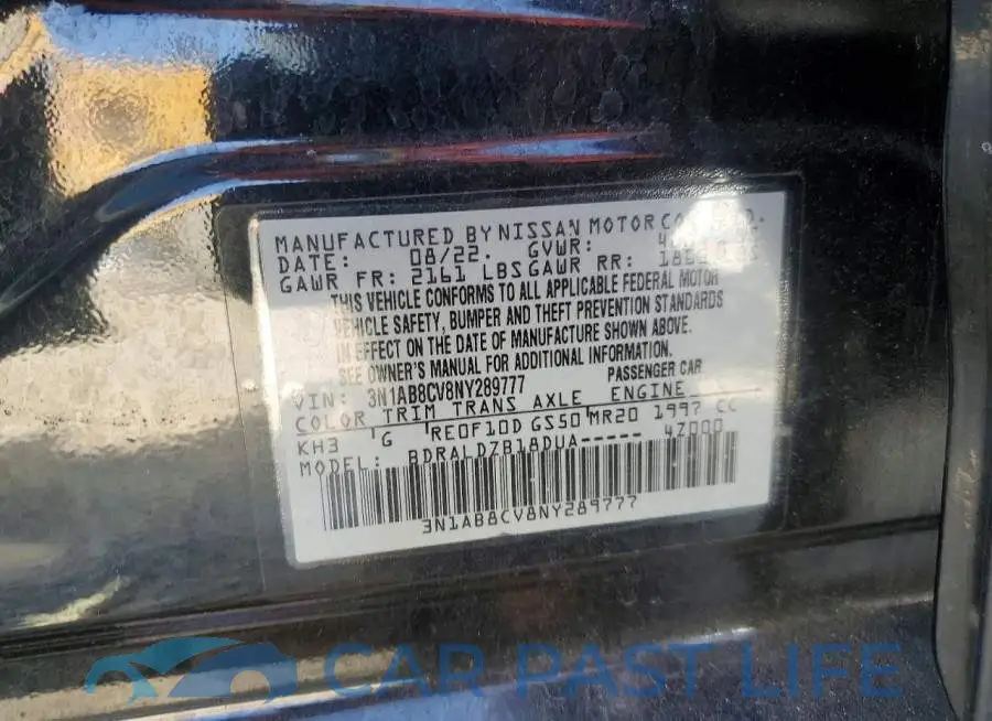 3N1AB8CV8NY289777# 12