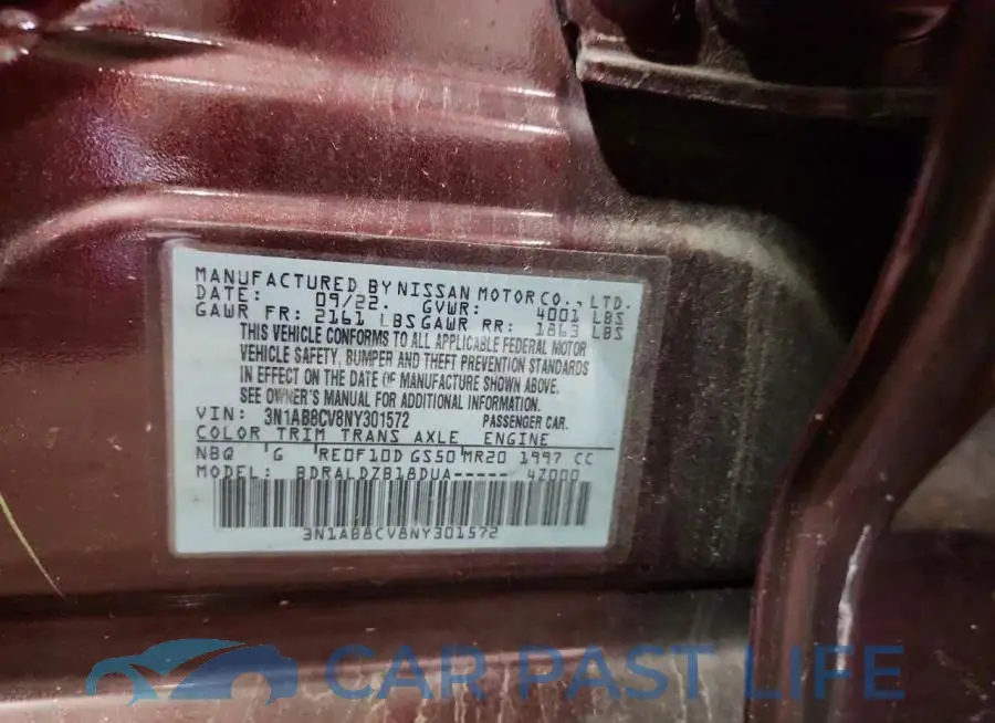 3N1AB8CV8NY301572# 12