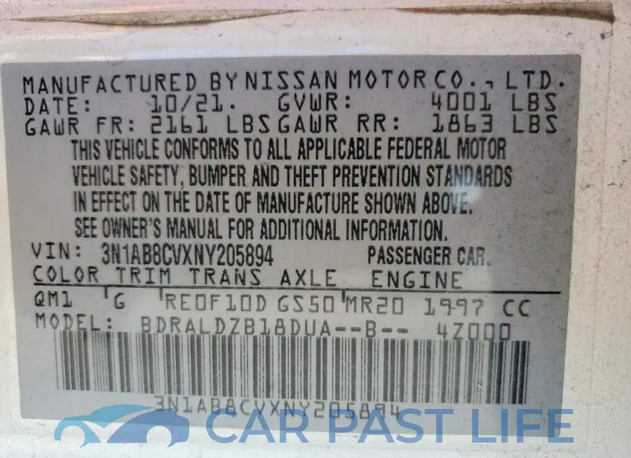 3N1AB8CVXNY205894# 12