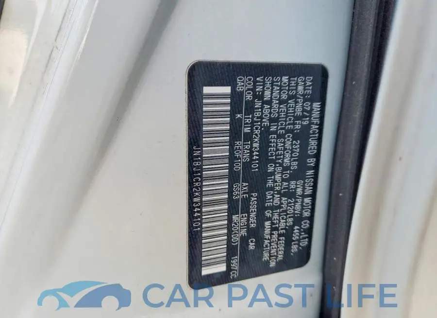 JN1BJ1CR2KW344101# 13
