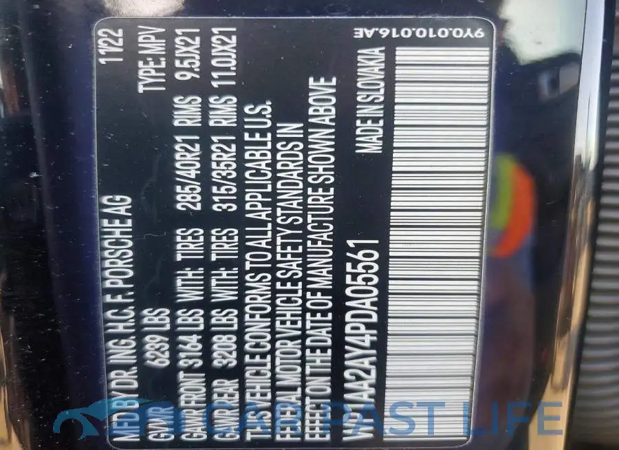 WP1AA2AY4PDA05561# 13