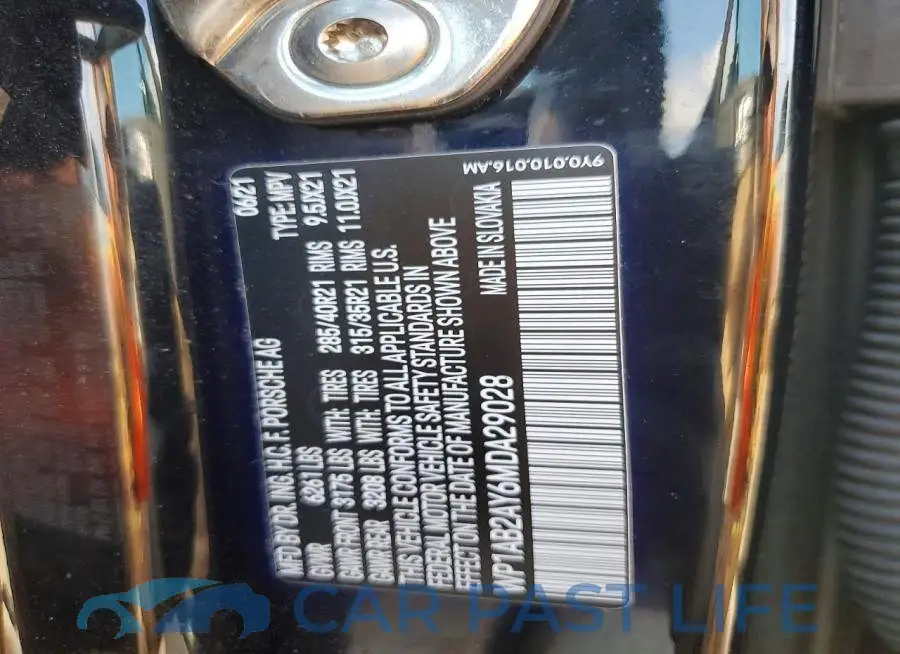 WP1AB2AY6MDA29028# 13