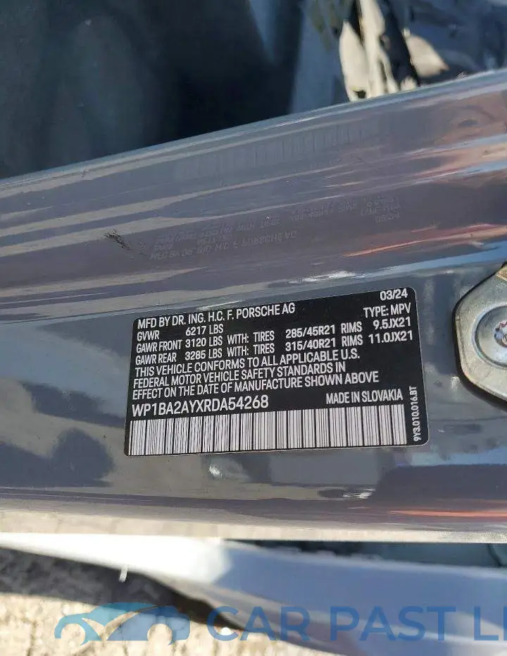 WP1BA2AYXRDA54268# 13