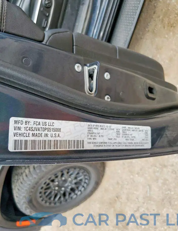 1C4SJVAT0PS515008# 13