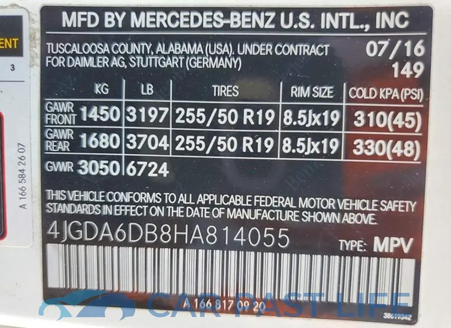 4JGDA6DB8HA814055# 13