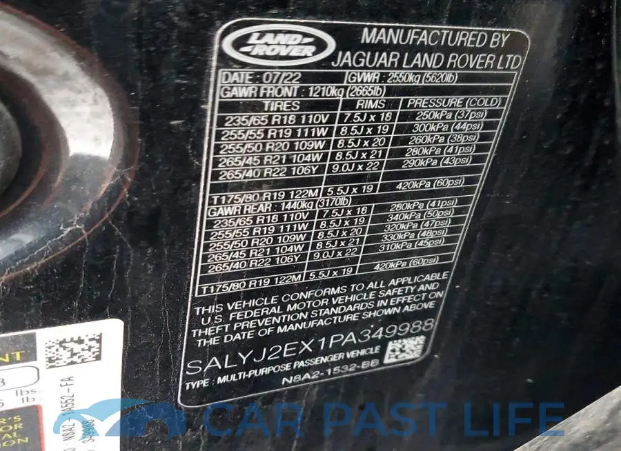 SALYJ2EX1PA349988# 14