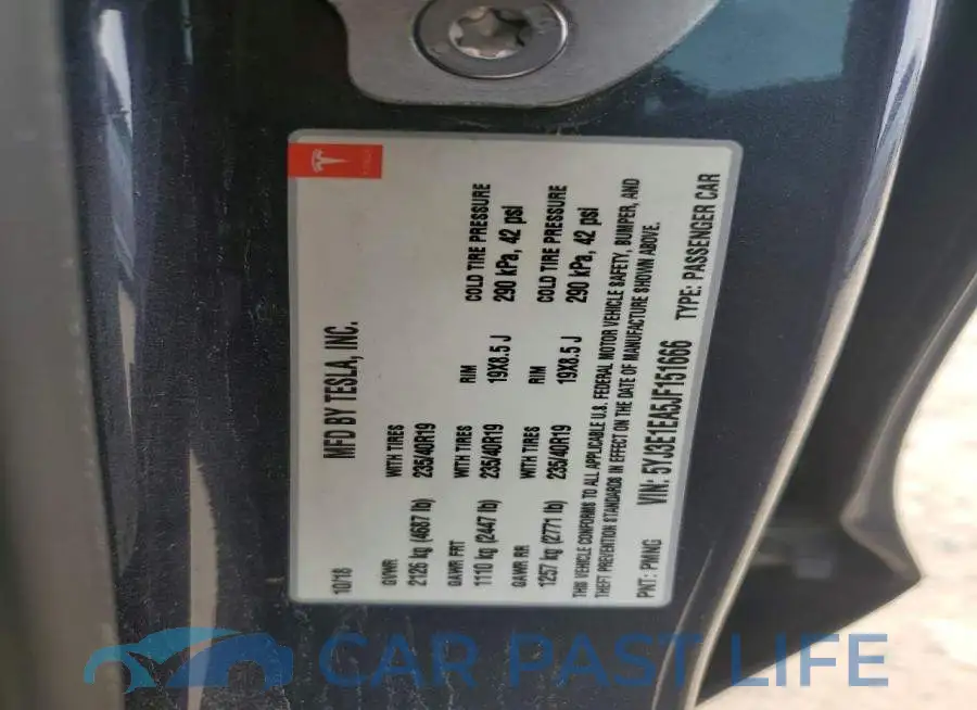 5YJ3E1EA5JF151666# 12