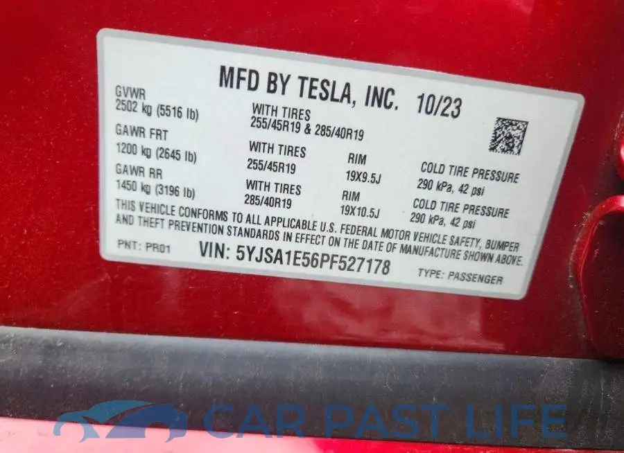 5YJSA1E56PF527178# 12