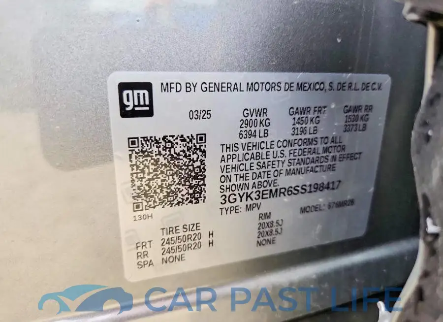 3GYK3EMR6SS198417# 14
