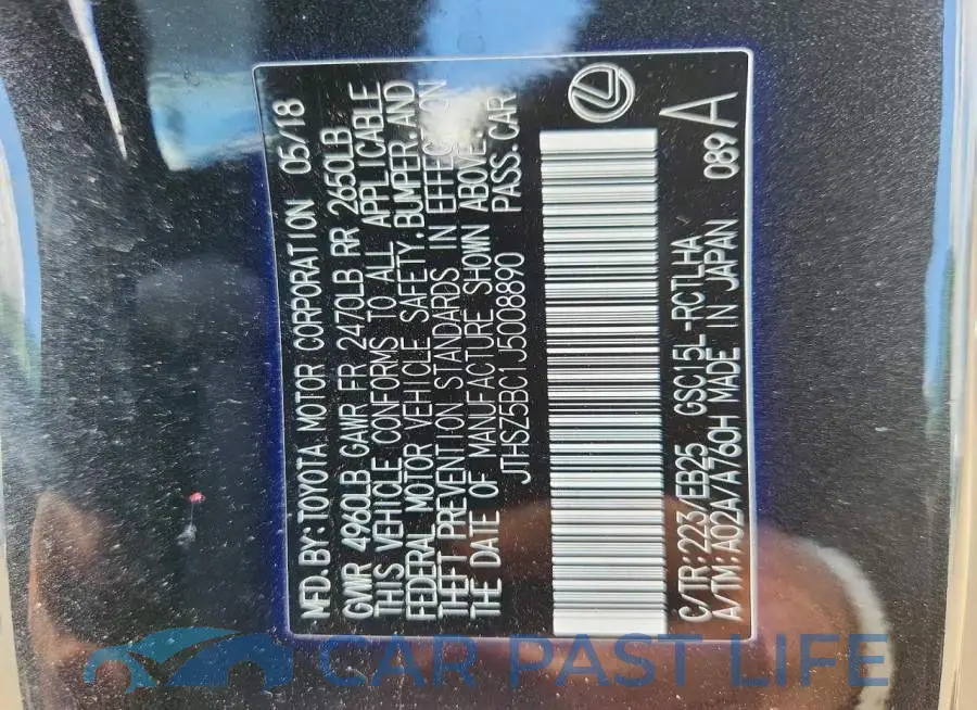JTHSZ5BC1J5008890# 12