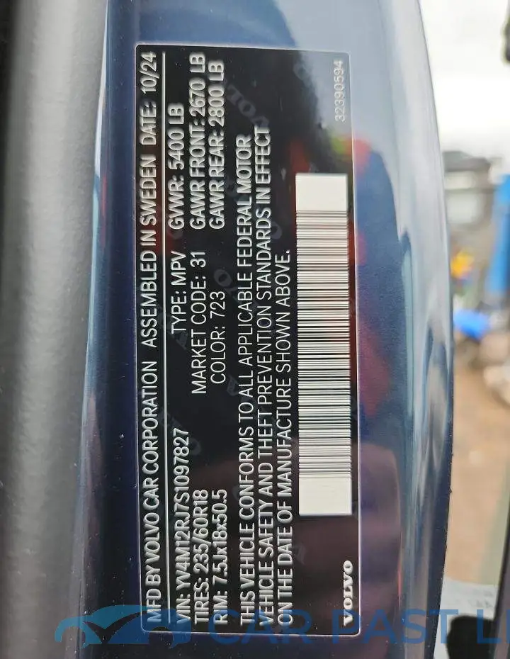 YV4M12RJ7S1097827# 12