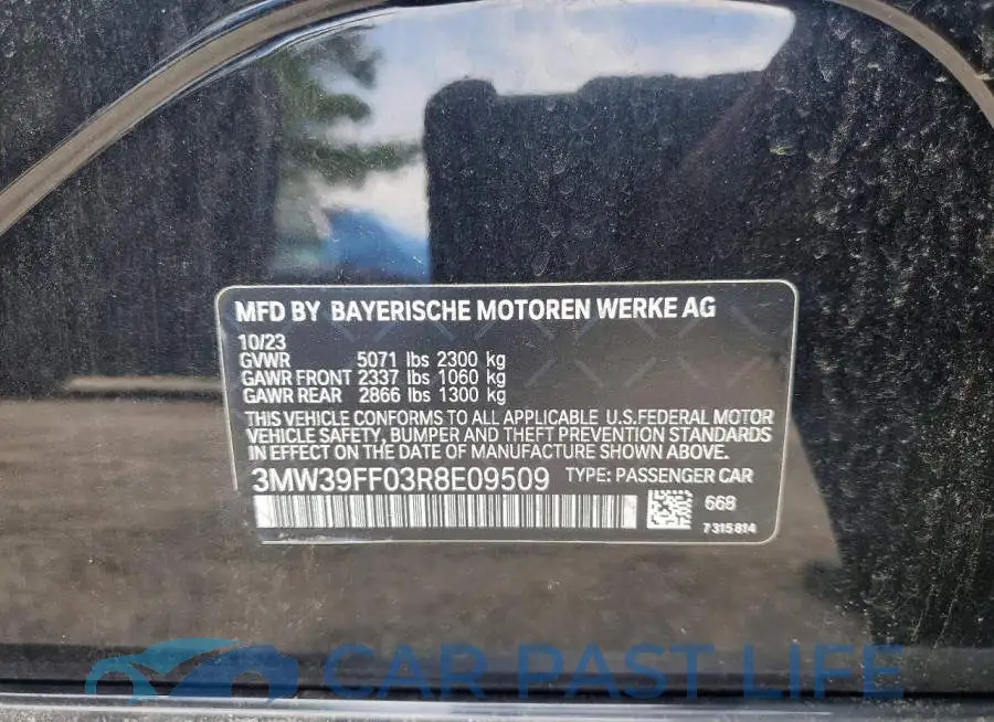 3MW39FF03R8E09509# 12