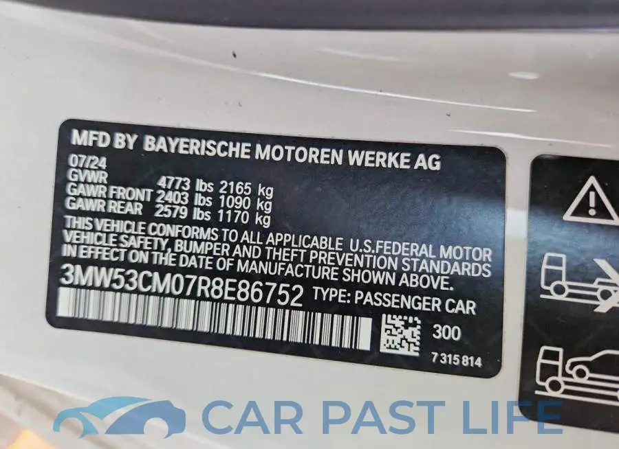 3MW53CM07R8E86752# 12