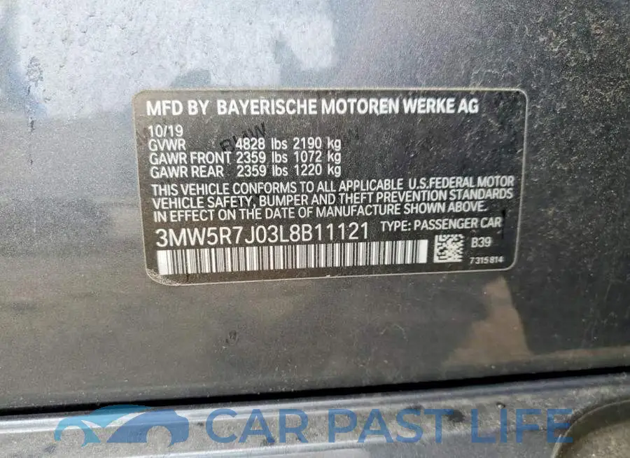 3MW5R7J03L8B11121# 12