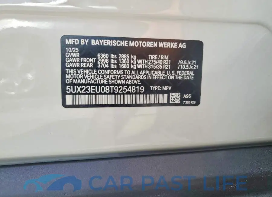 5UX23EU08T9254819# 12