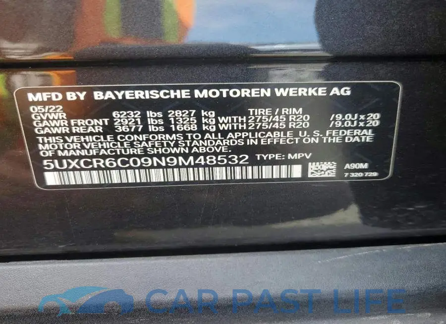 5UXCR6C09N9M48532# 14