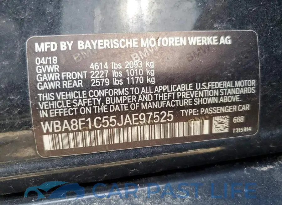 WBA8F1C55JAE97525# 13