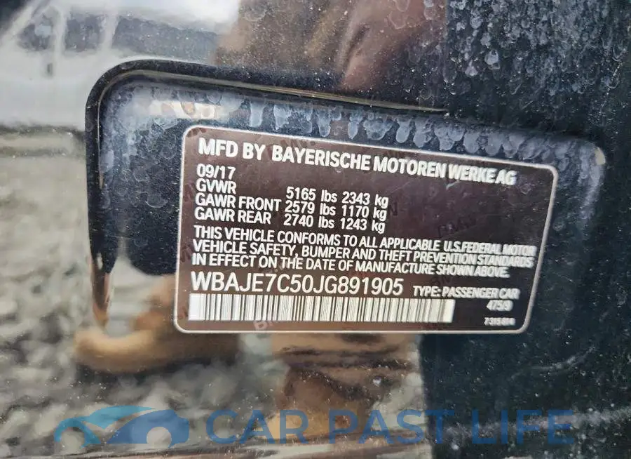 WBAJE7C50JG891905# 12