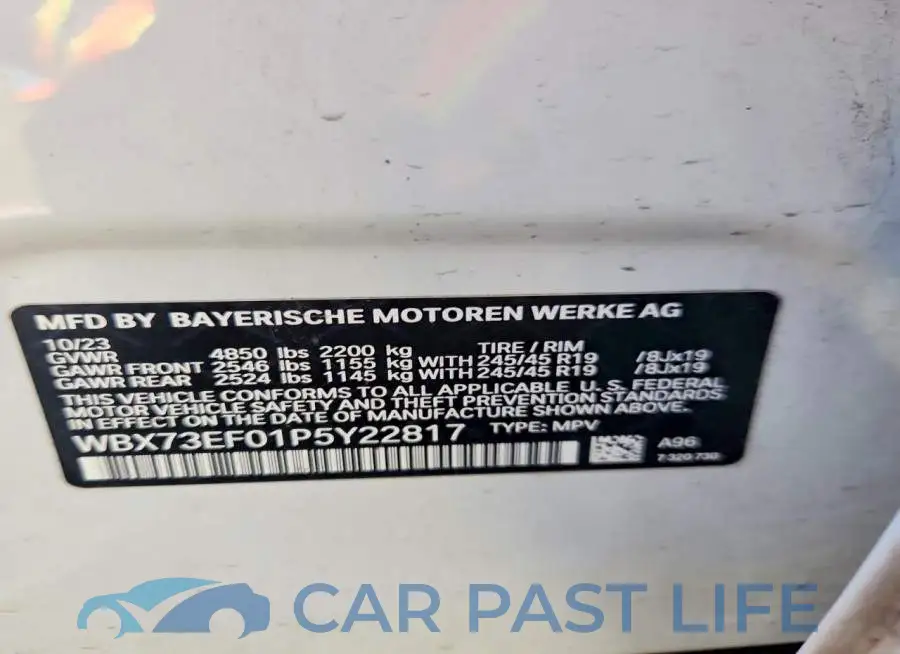 WBX73EF01P5Y22817# 13