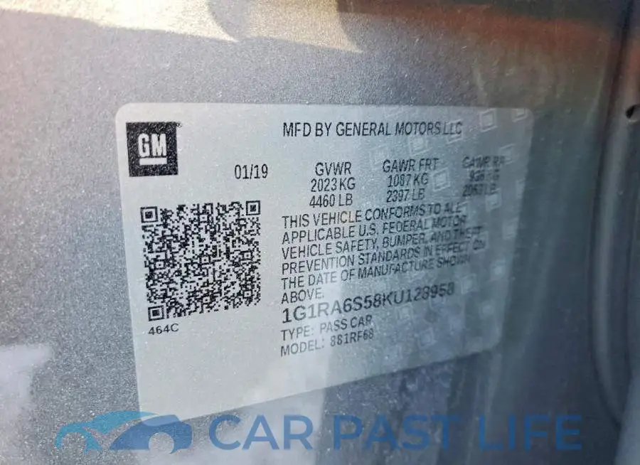 1G1RA6S58KU128958# 12
