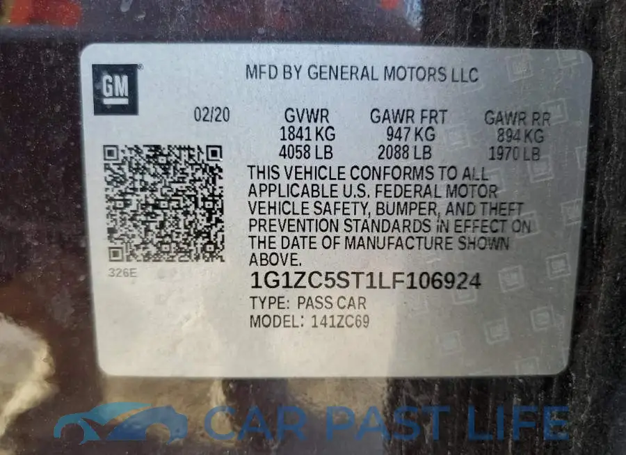 1G1ZC5ST1LF106924# 13