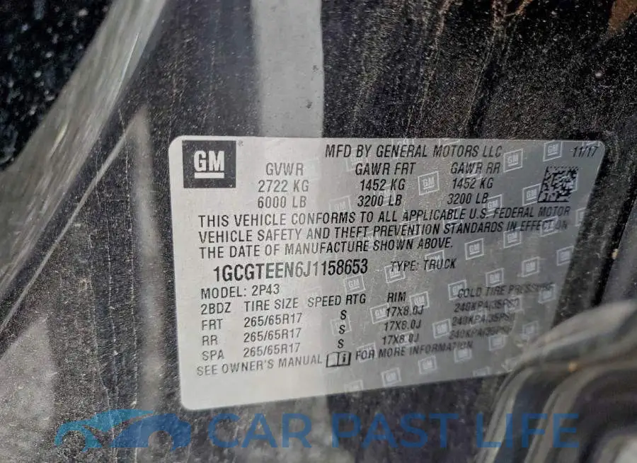 1GCGTEEN6J1158653# 12