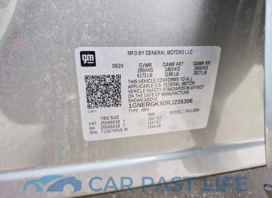1GNERGKS0RJ235306# 13
