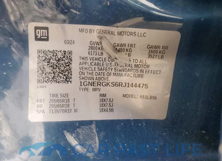 1GNERGKS6RJ144475# 13