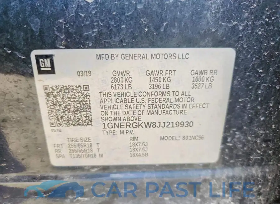 1GNERGKW8JJ219930# 13