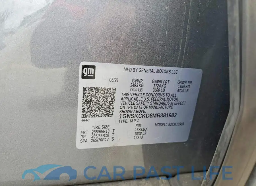 1GNSKCKD8MR381982# 13