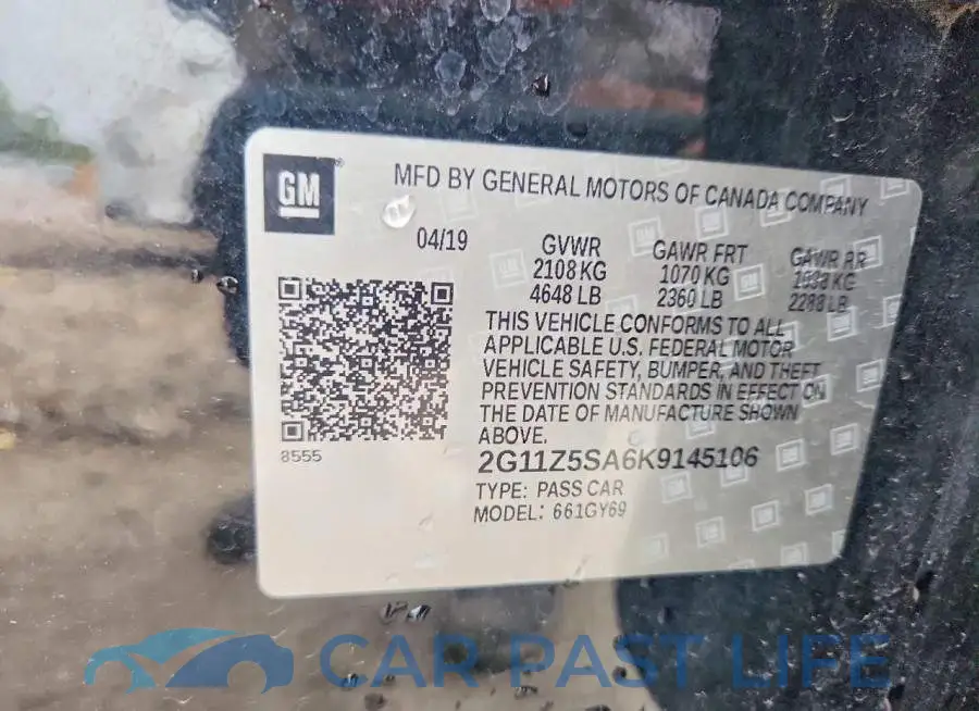 2G11Z5SA6K9145106# 12