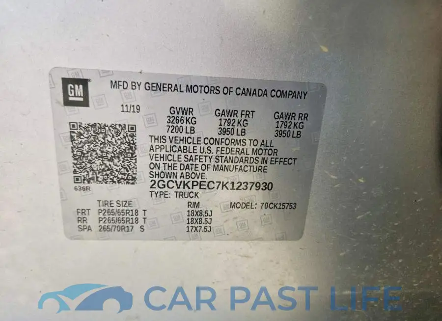 2GCVKPEC7K1237930# 12