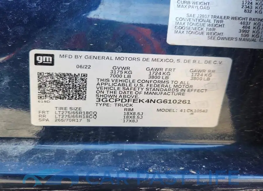 3GCPDFEK4NG610261# 12