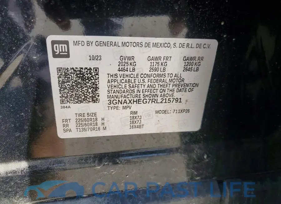 3GNAXHEG7RL215791# 13