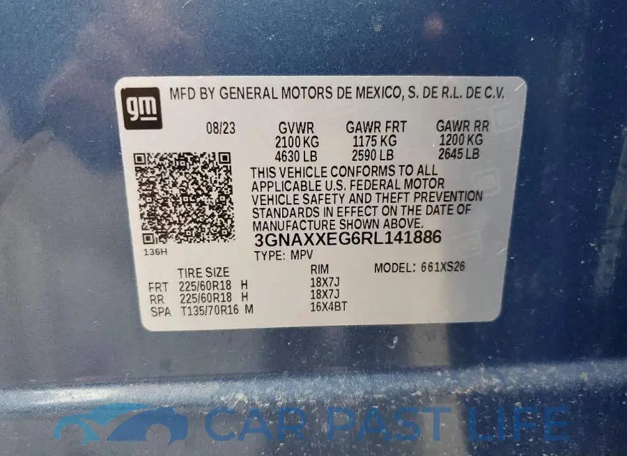 3GNAXXEG6RL141886# 13