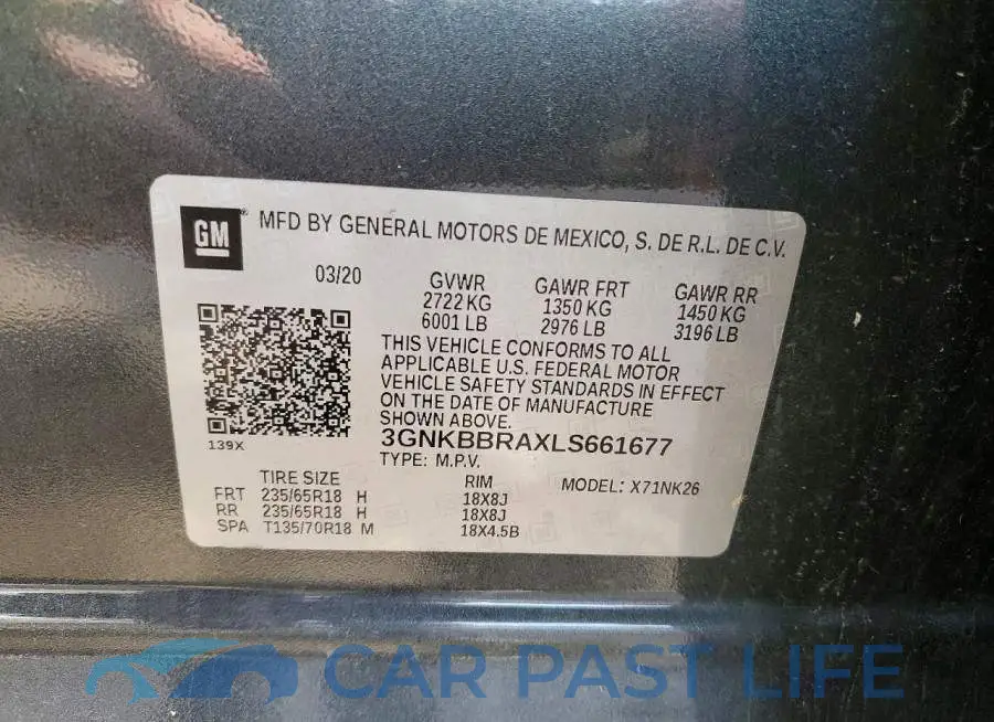 3GNKBBRAXLS661677# 13