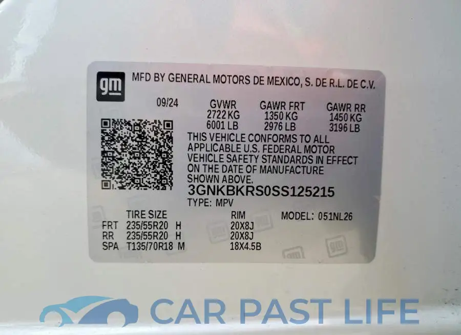 3GNKBKRS0SS125215# 13