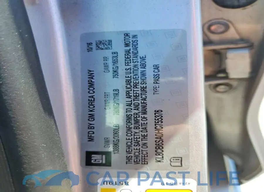KL8CB6SA0HC755376# 12