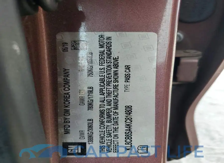 KL8CB6SA4KC814808# 12