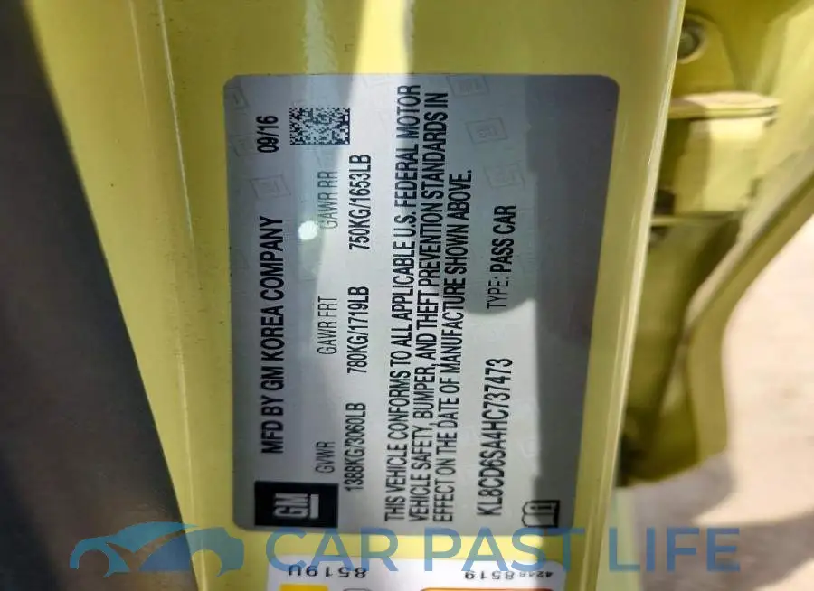 KL8CD6SA4HC737473# 12
